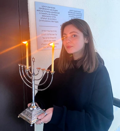 Sonia celebrates Chanuka Sonia celebrates Chanuka